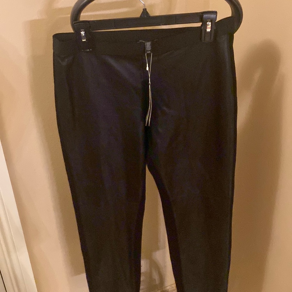 Black leather legging